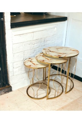 OVAL TELLİ ZİGON SEHPA